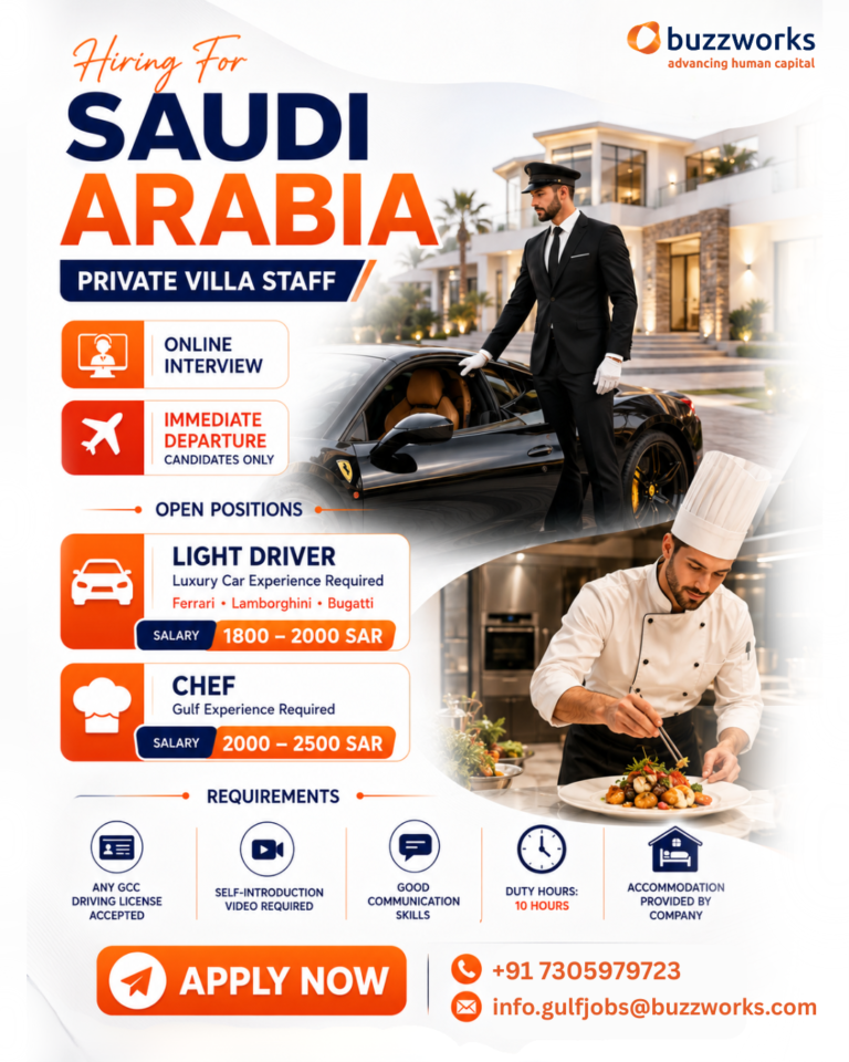 Hiring For Saudi Arabia