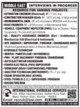 Middle East Job Vacancy – Urgent Hiring at International Overseas Services