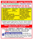 Qatar Shutdown Jobs – Large Vacancies at Ambe International