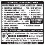 Qatar Oil & Gas Shutdown Jobs – Shella Consultants Hiring