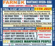 Dubai Job Vacancy – Client Interview at Reliance Manpower