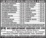 Maldives Job Vacancy – Client Interview at Ace Employment