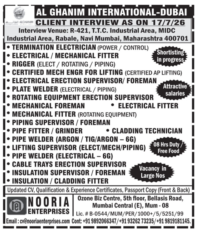 Dubai Job Vacancy – Client Interview at Nooria Enterprises 3 Dubai Job Vacancy – Client Interview at Nooria Enterprises