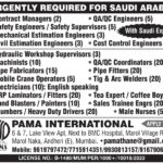 Saudi Arabia Job Vacancy – Urgent Hiring at Pama International