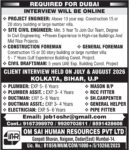 Dubai Job Vacancy – Urgent Hiring at Om Sai Human Resources