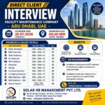 Abu Dhabi Facility Maintenance Jobs – Direct Client Interview at Solar HRM