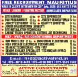 Mauritius Job Vacancy – Urgent Hiring at Active Consultants