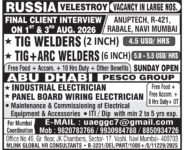 Russia Velestroy Job Vacancy – TIG & ARC Welders Urgently Needed