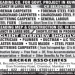 Kuwait & Oman Job Vacancy – Urgent Hiring at Backer Associates