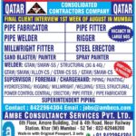 Qatar Job Vacancy – Pipe Fabricator & Welder at Consolidated Contractors