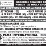 Kuwait Job Vacancy – Urgent Hiring at Al Mulla Group