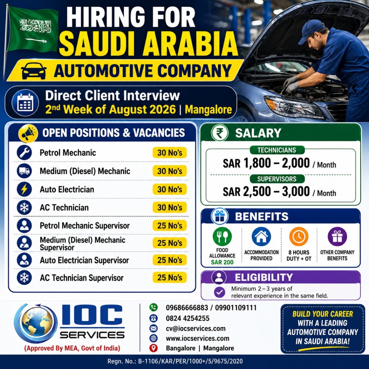 Saudi Arabia Job Vacancy – Urgent Hiring at IOC Services