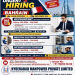 Bahrain Job Vacancy – Urgent Hiring at Hyderabad Manpower