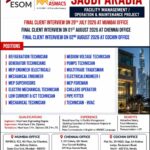 Saudi Arabia Job Vacancy – Urgent Hiring at ASMACS