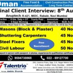 Oman Civil Construction Jobs – Urgent Hiring at Talentrio