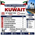 Kuwait Job Vacancy – Urgent Client Zoom Interview at Alshaya Nasser