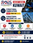 🇰🇼 Kuwait Job Opportunities – Structural Fabricators & Structural Welders (MIG/ARC)