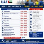 CLIENT INTERVIEW ON 25 JULY 2026 AT ArabianGulf Technical Center, Bharat Nagar, NFC, Delhi 110025