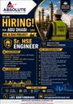 Abu Dhabi Job Vacancy – Sr. HSE Engineer at Absolute Technical Systems