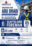 Abu Dhabi Jobs - Scaffolding Foreman Opening