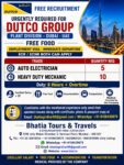 URGENTLY REQUIRED FOR DUTCO GROUP PLANT DIVISION – DUBAI – UAE