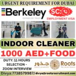 Dubai Job Vacancy – Indoor Cleaner Hiring by Roots Recruitment
