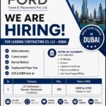 Dubai Job Vacancy – 100 Elevator Technicians Wanted