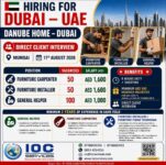 Dubai Job Vacancy – Furniture Carpenter & Helper Jobs at IOC Services