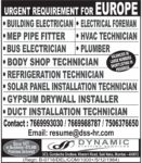 Europe Job Vacancy – Urgent Hiring at Dynamic Staffing Services