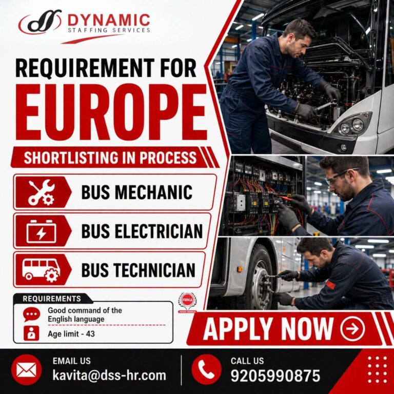 Europe Job Vacancy - Urgent Hiring at Dynamic Staffing Services 7 Europe Job Vacancy – Urgent Hiring at Dynamic Staffing Services