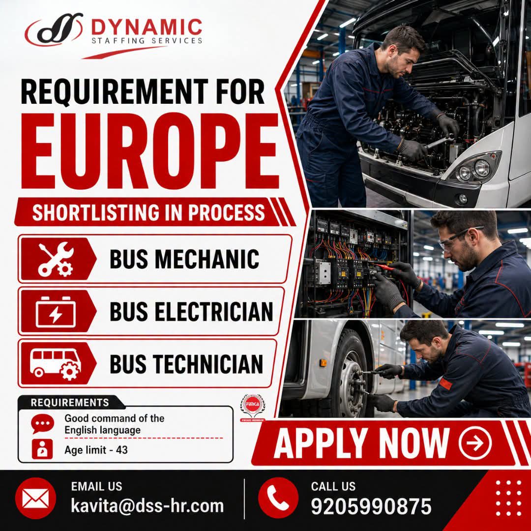 Europe Job Vacancy – Urgent Hiring at Dynamic Staffing Services