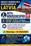 URGENTLY REQUIRED FOR A REPUTED COMPANY IN LATVIA