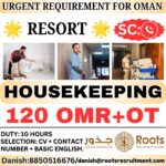 Oman Job Vacancy – Housekeeping Jobs at Roots Recruitment