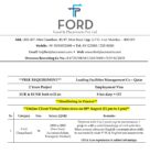 Qatar Job Vacancy – Free Recruitment at Ford Placements