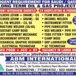 Saudi and Qatar Job Vacancy – Hiring by ABM International