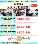 Saudi Arabia Driver Jobs – Mega Recruitment at Roots Recruitment