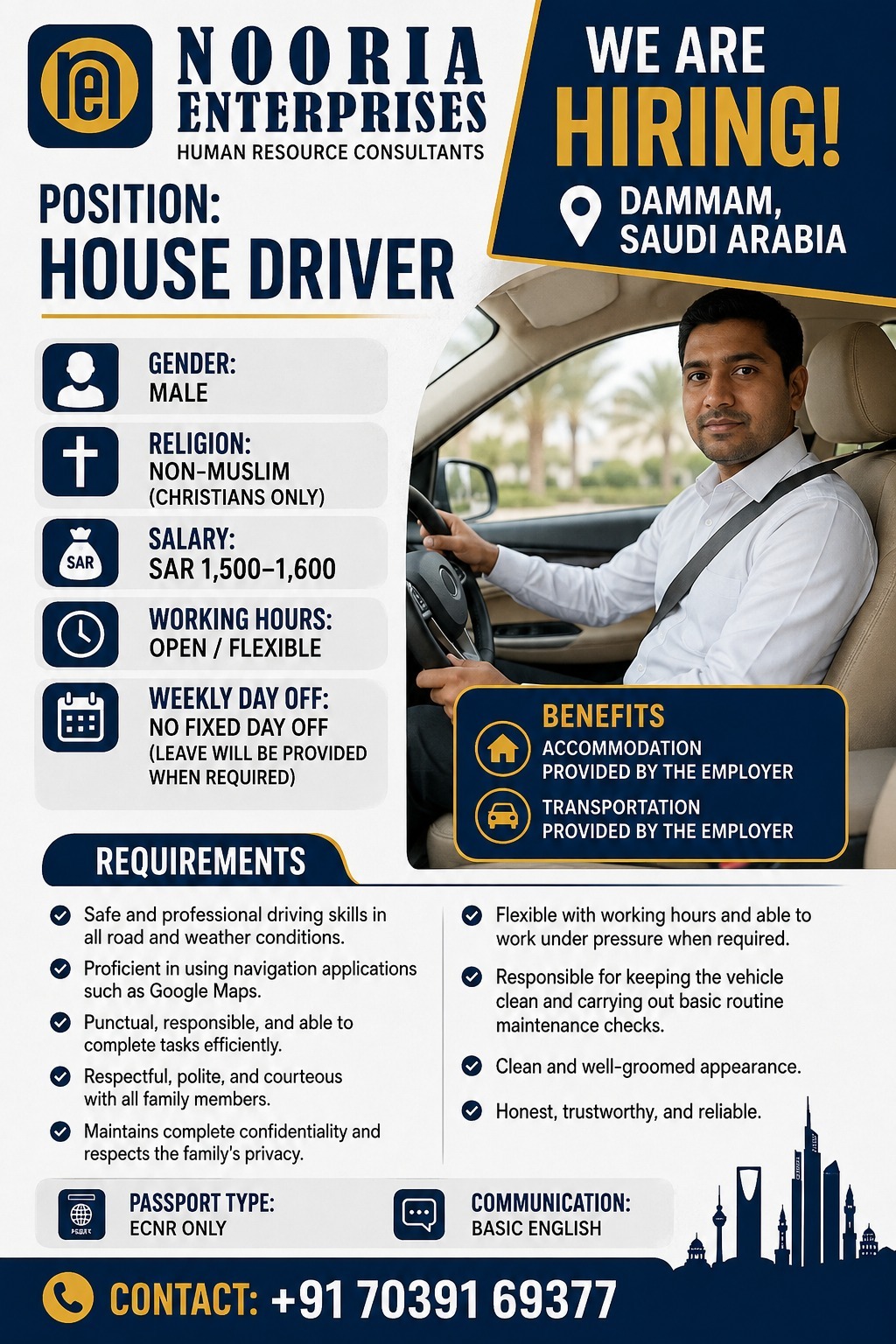 Saudi Arabia Driver Vacancy – Nooria Enterprises Hiring