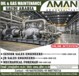 Saudi Arabia Job Vacancy – Hiring at Aman International HR