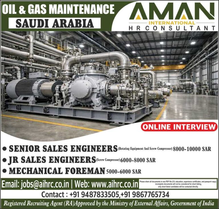 Saudi Arabia Job Vacancy - Hiring at Aman International HR 2 Saudi Arabia Job Vacancy – Hiring at Aman International HR