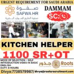 Saudi Arabia Job Vacancy – Kitchen Helper at Roots Recruitment