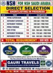 Saudi Arabia Job Vacancy – Direct Selection by Gauri Travels