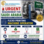 Saudi Arabia Job Vacancy – Flexo Printing Machine Operator