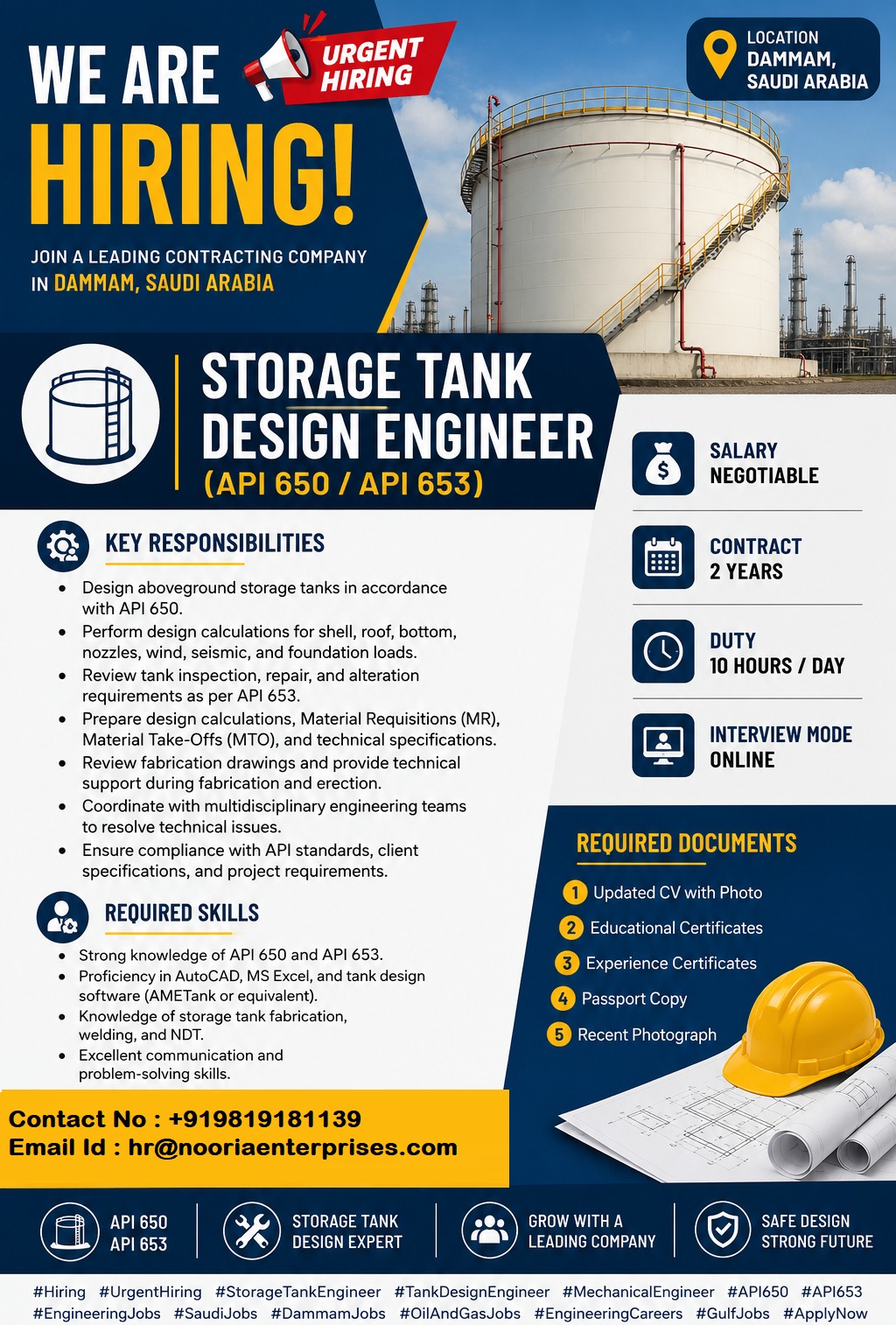 Saudi Arabia Job Vacancy – Urgent Hiring at Nooria Enterprises