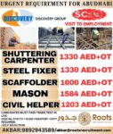 UAE Job Vacancy – Urgent Requirements at Roots Recruitment Services