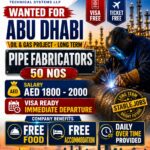 UAE Job Vacancy – Pipe Fabricators Urgently Required