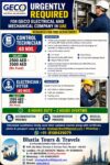 URGENTLY REQUIRED FOR GECO ELECTRICAL AND MECHANICAL COMPANY IN UAE