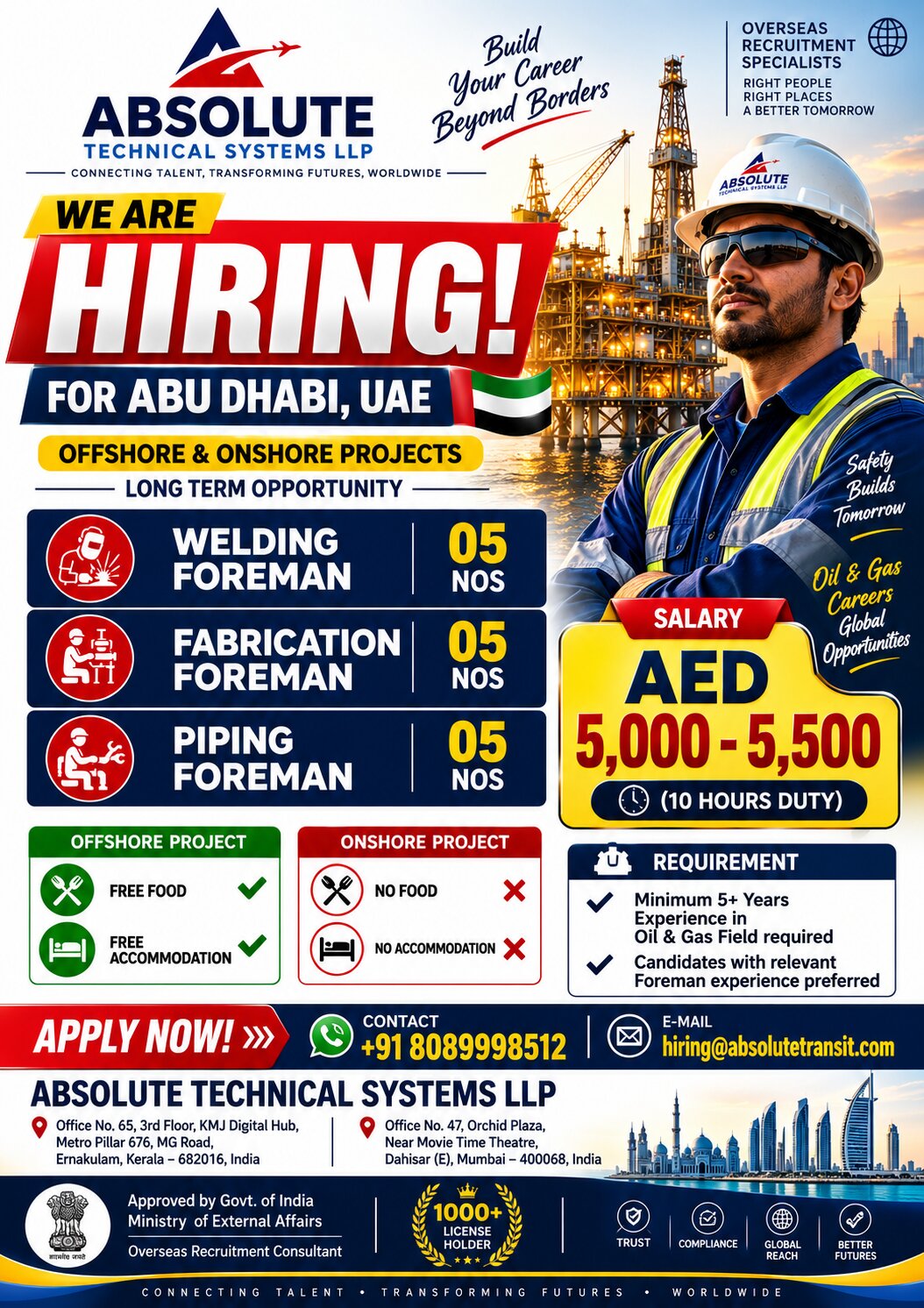 UAE Job Vacancy – Absolute Technical Systems