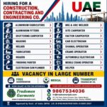 UAE Job Vacancy – Urgent Hiring at Trademen Garments