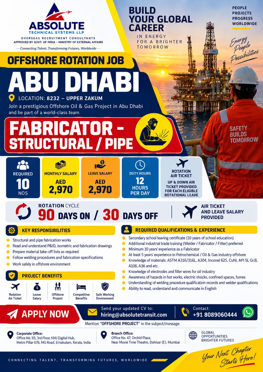 Abu Dhabi Offshore Job Vacancy – Absolute Technical Systems