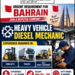 Bahrain Job Vacancy – Heavy Vehicle Diesel Mechanic at Roshan Enterprises